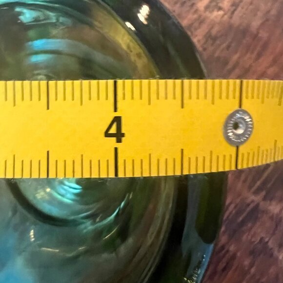 Vintage 70’s Olive Green Pedestal Vase - Picture 6 of 8